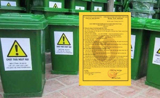 Giấy phép chứng nhận xử lý chất thải nguy hại (Bản Vàng)